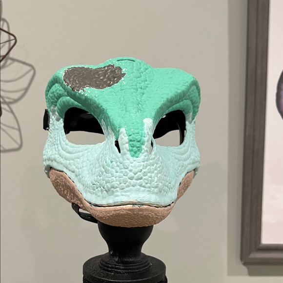 Dinosaur Adventure Mask - Green and Tan - Picture 1 of 4